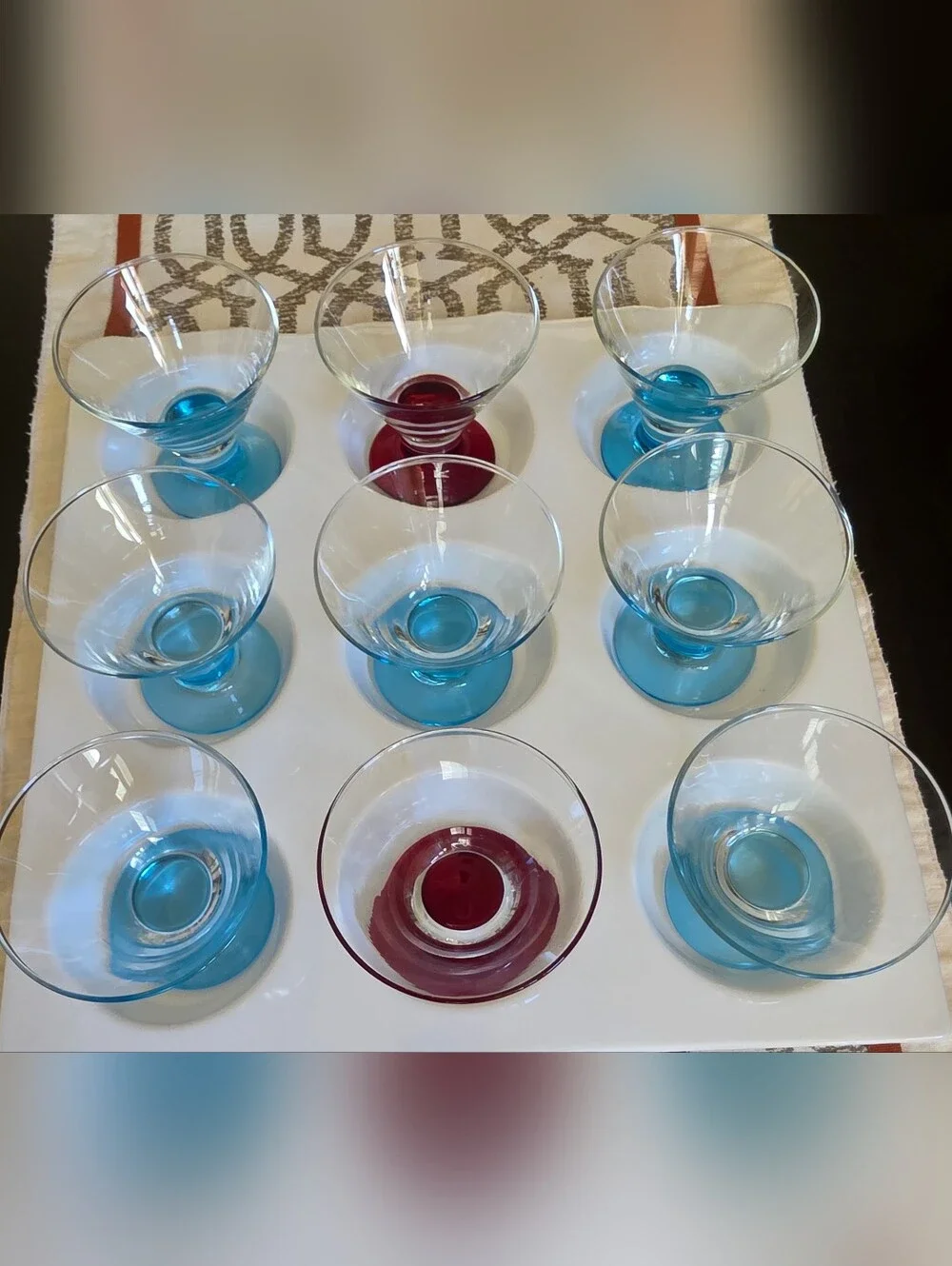 PIER 1 IMPORTS TASTING PARTY 9-Section Divided Square Porcelain Tray. #2469409